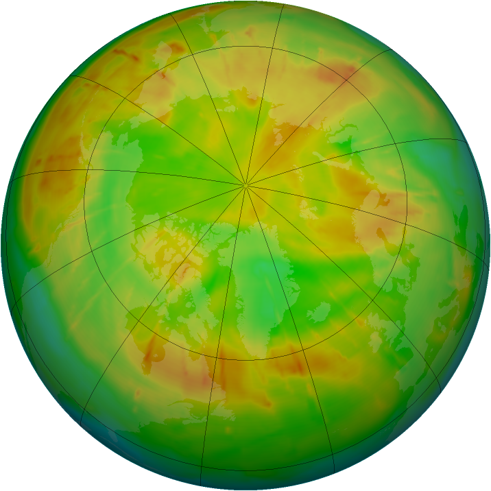 Arctic ozone map for 05 June 2010